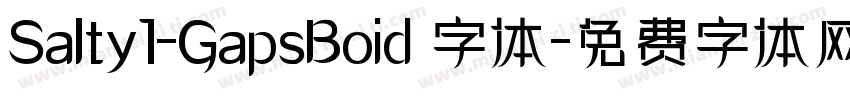 Salty1-GapsBoid 字体字体转换